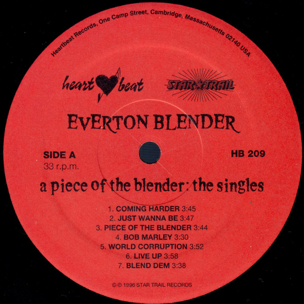 Everton Blender - A Piece Of The Blender: The Singles (LP, Album)