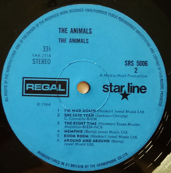 The Animals - The Animals (LP, Album, RE)