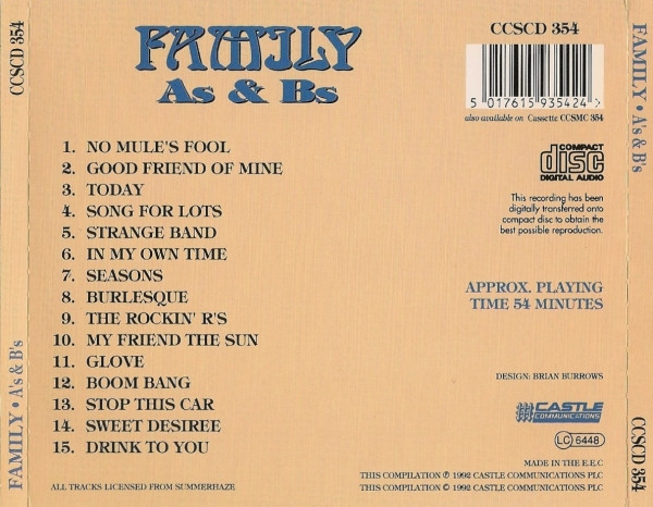 Family (6) - As & Bs (CD, Comp)