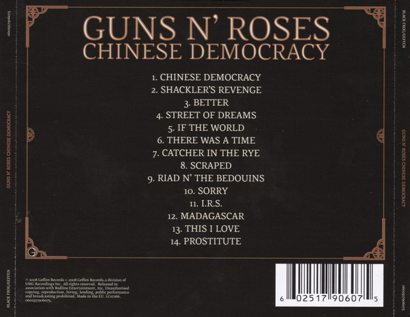 Guns N' Roses - Chinese Democracy (CD, Album, RE, RP)