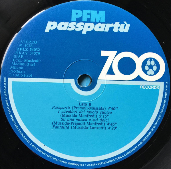 PFM* - Passpartù (LP, Album)
