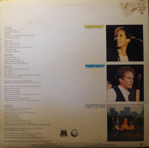Simon & Garfunkel - The Concert In Central Park (2xLP, Album)