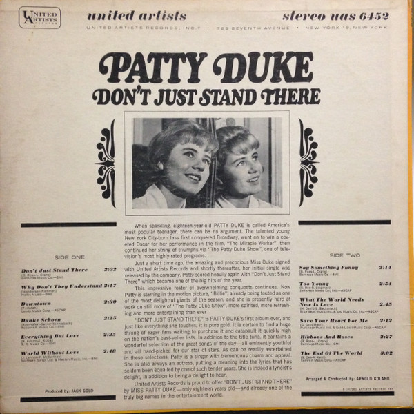 Patty Duke - Don't Just Stand There (LP, Album)
