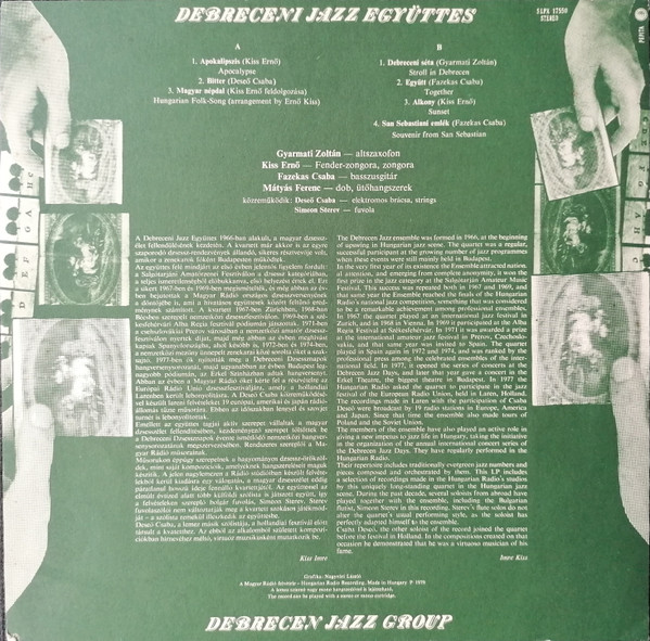 Debrecen Jazz Group - Debreceni Jazz EgyÃ¼ttes (LP, Album)