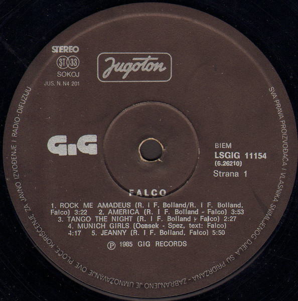 Falco - Falco 3 (LP, Album)