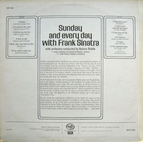 Frank Sinatra - Sunday And Everyday With Frank Sinatra (LP, Comp)