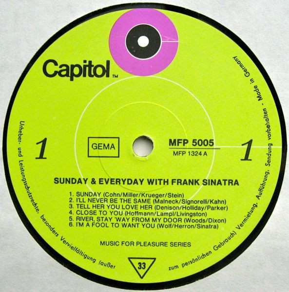 Frank Sinatra - Sunday And Everyday With Frank Sinatra (LP, Comp)