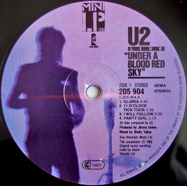 U2 - Under A Blood Red Sky (Live) (LP, MiniAlbum, RE)