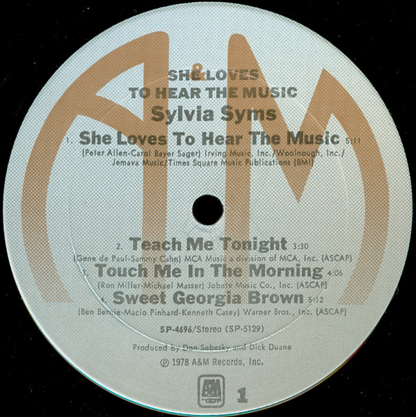Sylvia Syms - She Loves To Hear The Music (LP, Album)