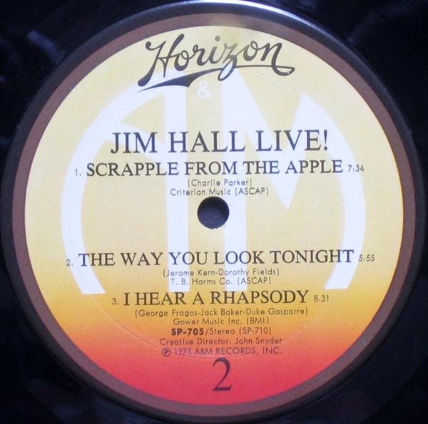 Jim Hall - Jim Hall Live! (LP, Album, Ter)