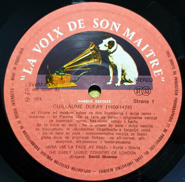 Guillaume Dufay - Early Music Consort Of London*, David Munrow - Mass: Se La Face Ay Pale (LP, Album)