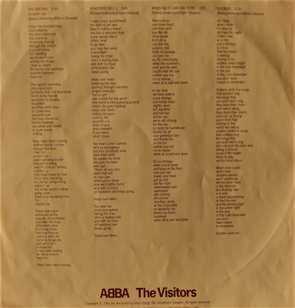 ABBA - The Visitors (LP, Album)