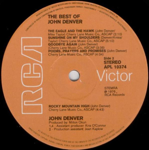 John Denver - The Best Of John Denver (LP, Comp)