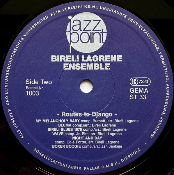 Bireli Lagrene Ensemble* - Routes To Django (Live At The »Krokodil«) (LP, Album)