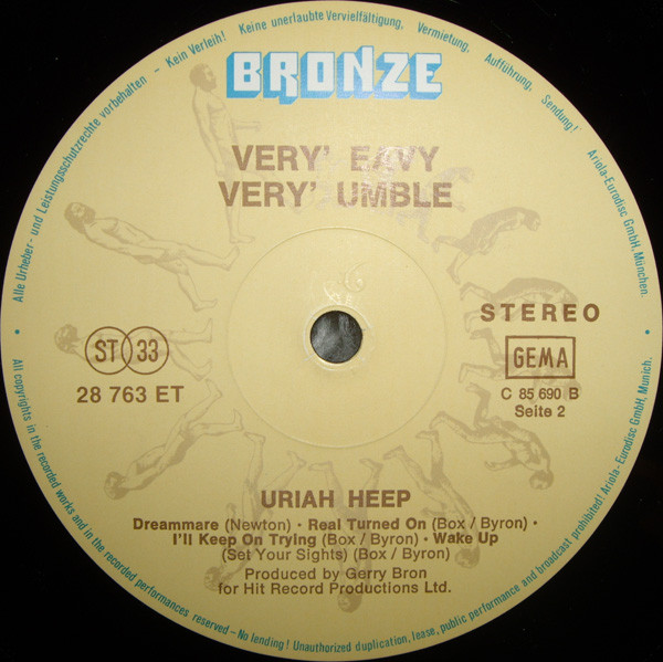 Uriah Heep - ...Very 'Eavy Very 'Umble... (LP, Album, RP, Gat)