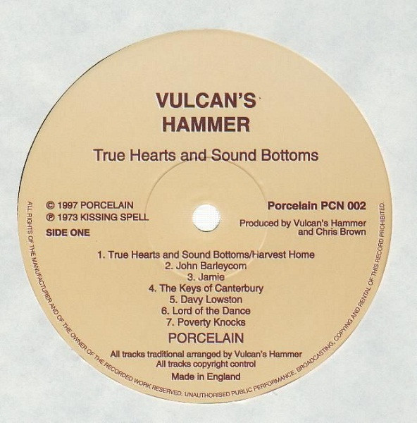 Vulcan's Hammer - True Hearts And Sound Bottoms (LP, Album, RE)