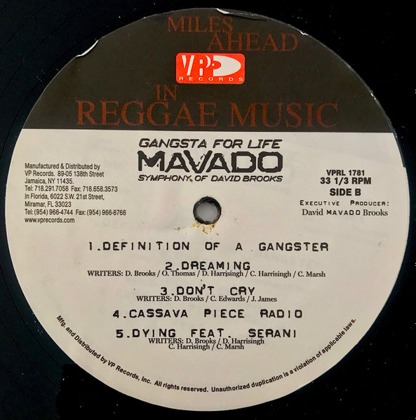 Mavado - Gangsta For Life - The Symphony Of David Brooks (2xLP, Album)