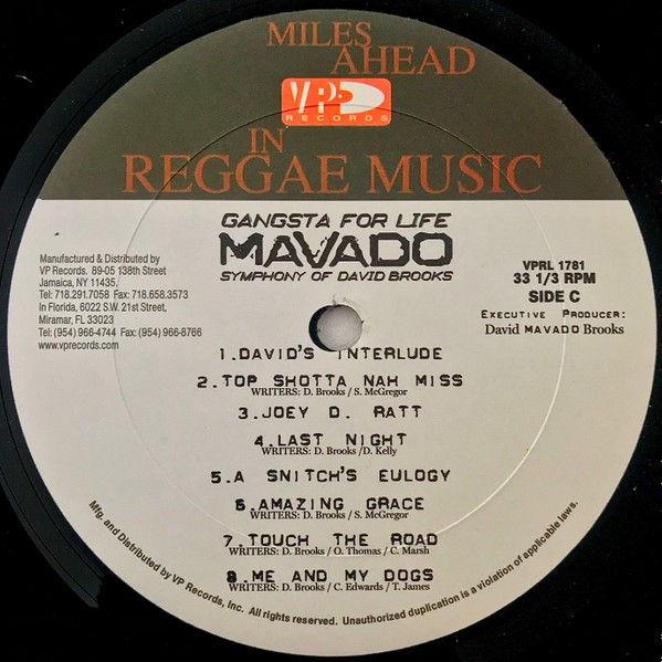 Mavado - Gangsta For Life - The Symphony Of David Brooks (2xLP, Album)