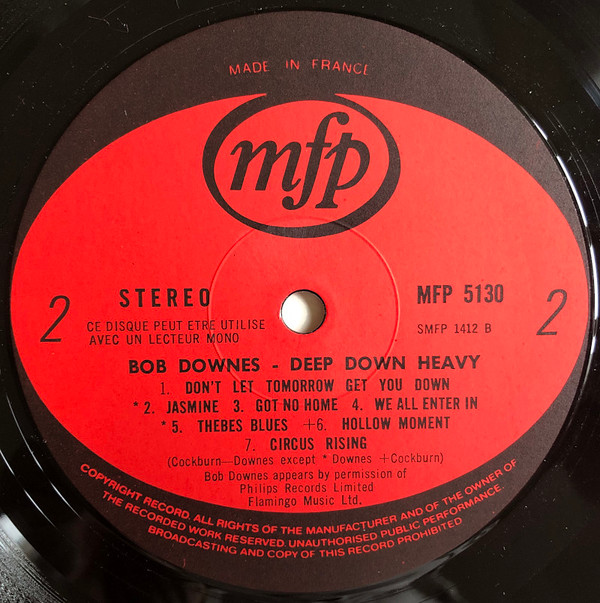 Bob Downes - Deep Down Heavy (LP, Album)
