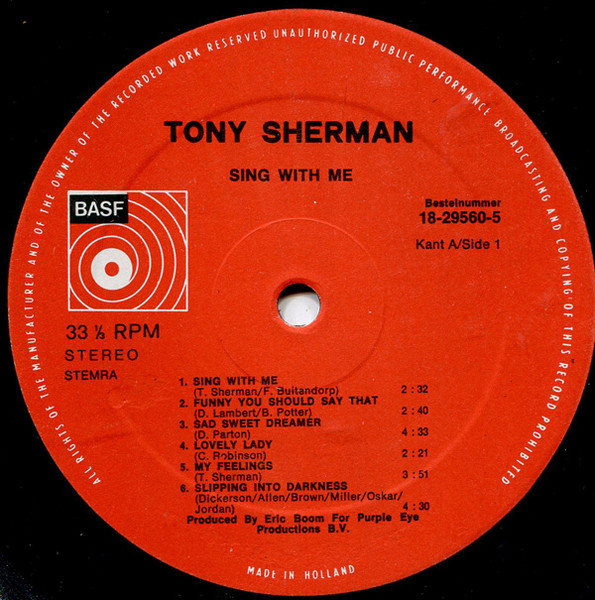 Tony Sherman - Tony Sherman (LP, Album)