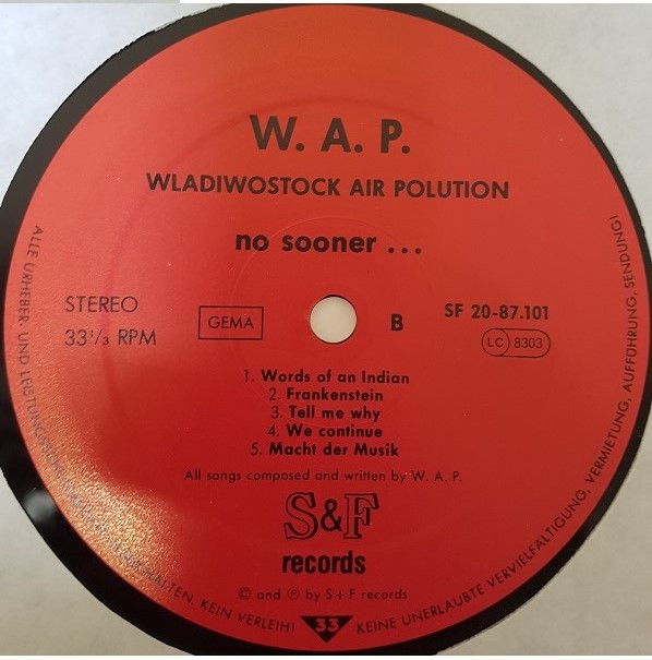Wladiwostock Air Polution - No Sooner... (LP, Album)