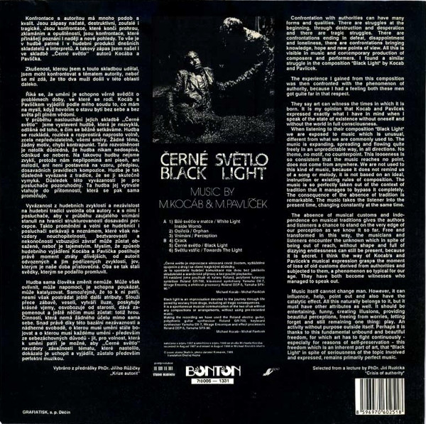 M.Kocáb* & M.Pavlíček* - Černé Světlo = Black Light (LP, Album)