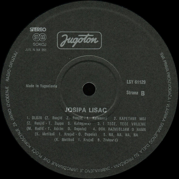 Josipa Lisac - Najveći Uspjesi 68/73 (LP, Comp, RP, Bla)