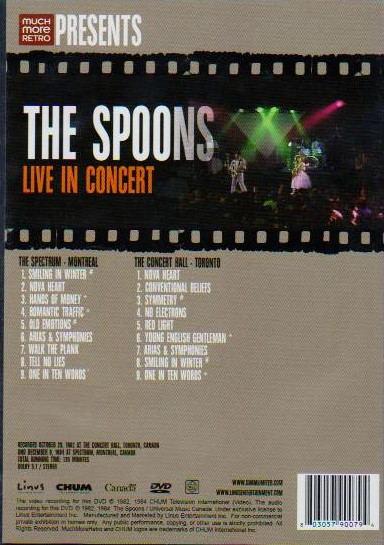 The Spoons* - Live In Concert (DVD-V, Multichannel, NTSC)