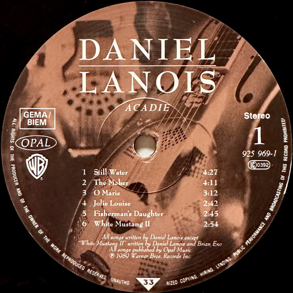 Daniel Lanois - Acadie (LP, Album)