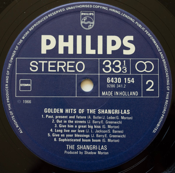 The Shangri-Las - Golden Hits Of The Shangri-Las (LP, Comp, RE)