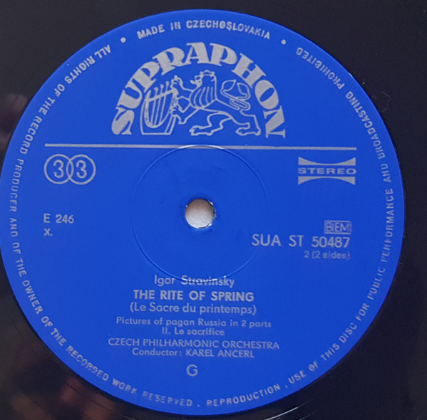 Igor Stravinsky - Czech Philharmonic Orchestra* , Conductor Karel AnÄerl - Le Sacre Du Printemps (LP)