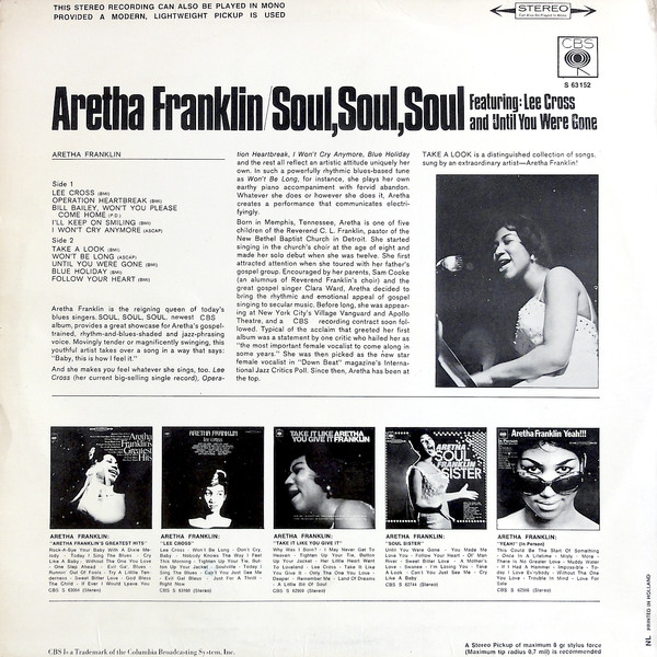 Aretha Franklin - Soul, Soul, Soul (LP, Album, Comp)