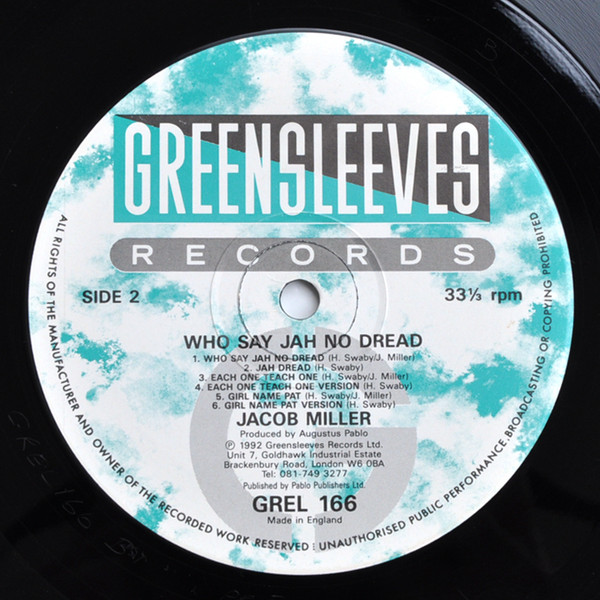 Jacob Miller - Who Say Jah No Dread (The Classic Augustus Pablo Sessions 1974-75)  (LP, Comp)