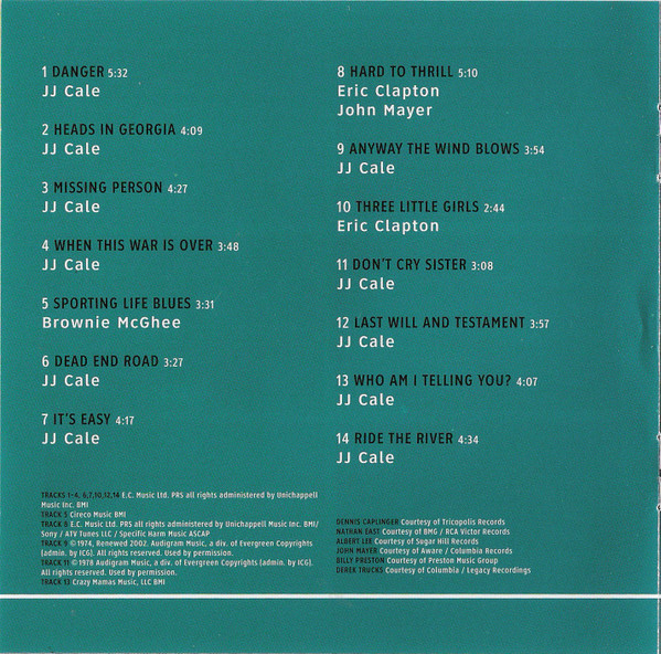 JJ Cale* & Eric Clapton - The Road To Escondido (CD, Album, RP)