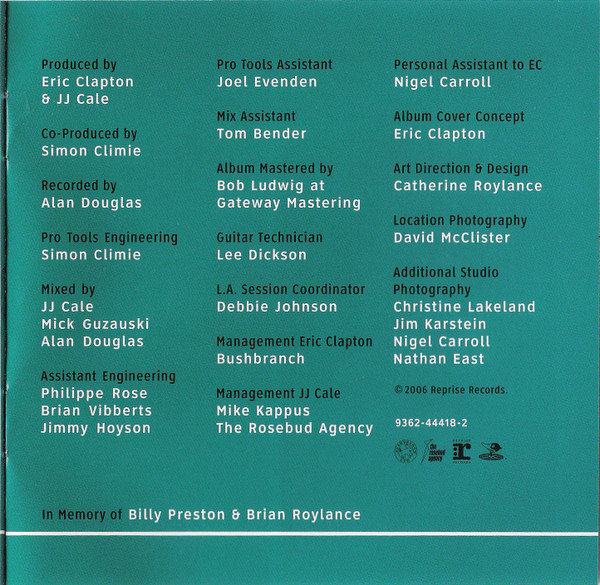 JJ Cale* & Eric Clapton - The Road To Escondido (CD, Album, RP)