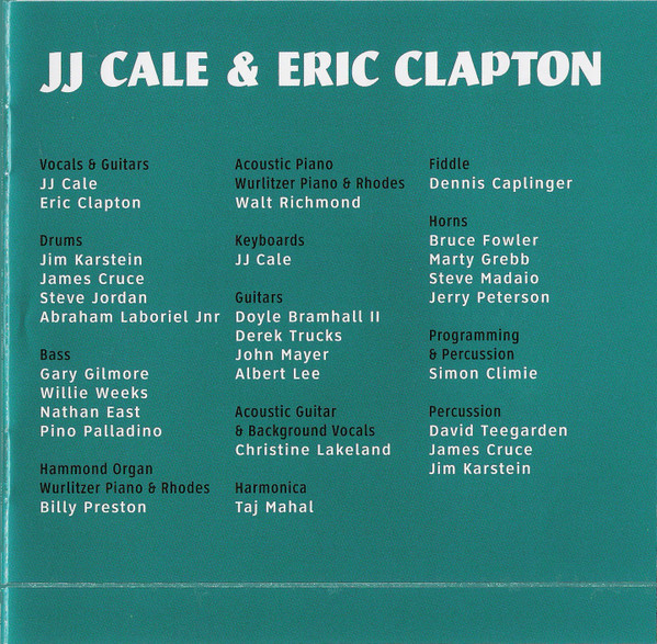 JJ Cale* & Eric Clapton - The Road To Escondido (CD, Album, RP)