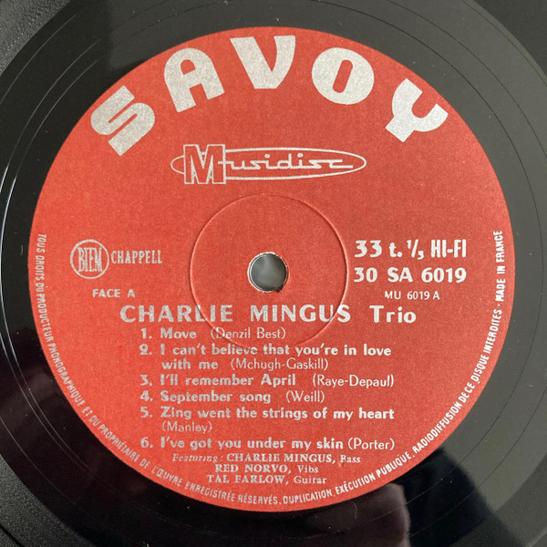 The Charlie Mingus Trio With Tal Farlow, Red Norvo - The Charlie Mingus Trio With Tal Farlow, Red Norvo (LP, Album, RE)