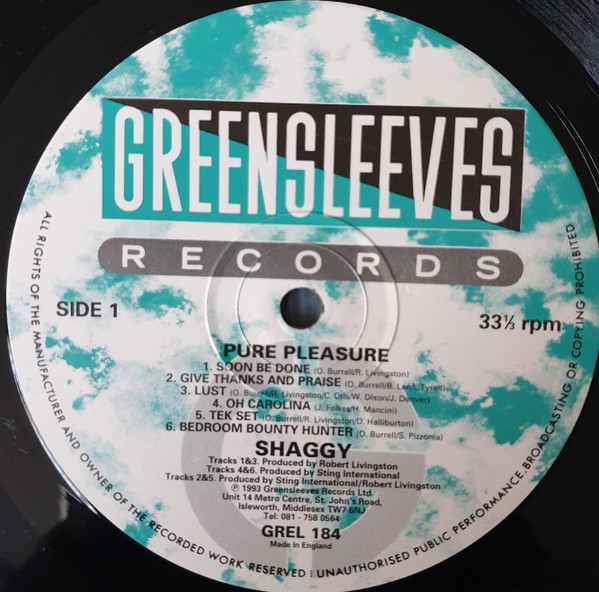 Shaggy - Pure Pleasure (LP, Album)