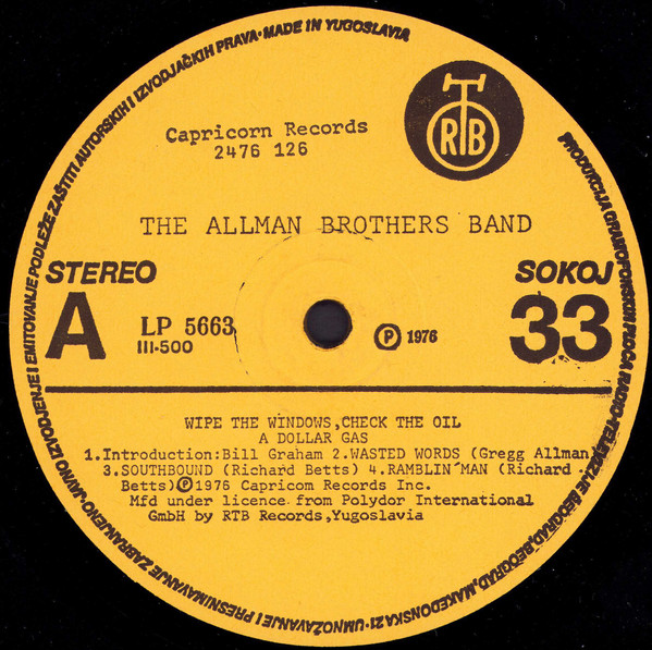 The Allman Brothers Band - Wipe The Windows, Check The Oil, Dollar Gas (2xLP, Album, RP)