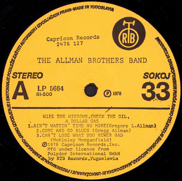 The Allman Brothers Band - Wipe The Windows, Check The Oil, Dollar Gas (2xLP, Album, RP)