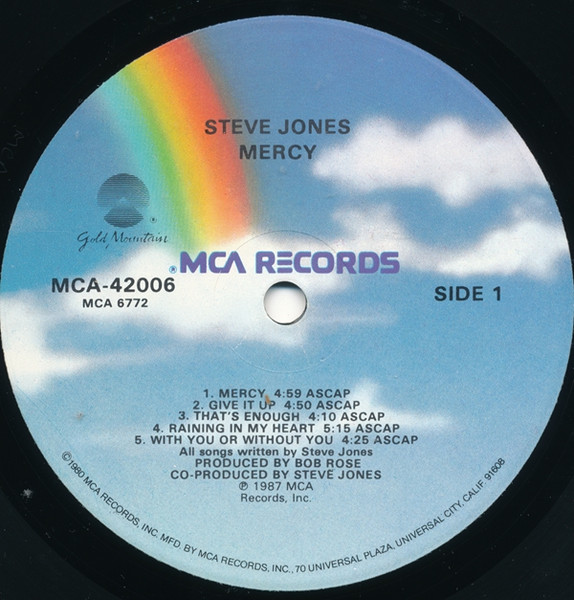 Steve Jones (2) - Mercy (LP, Album)