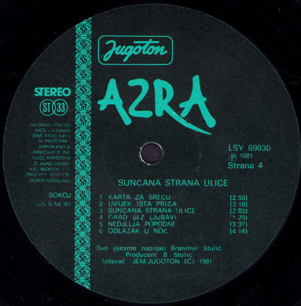Azra (3) - Sunčana Strana Ulice (2xLP, Album)