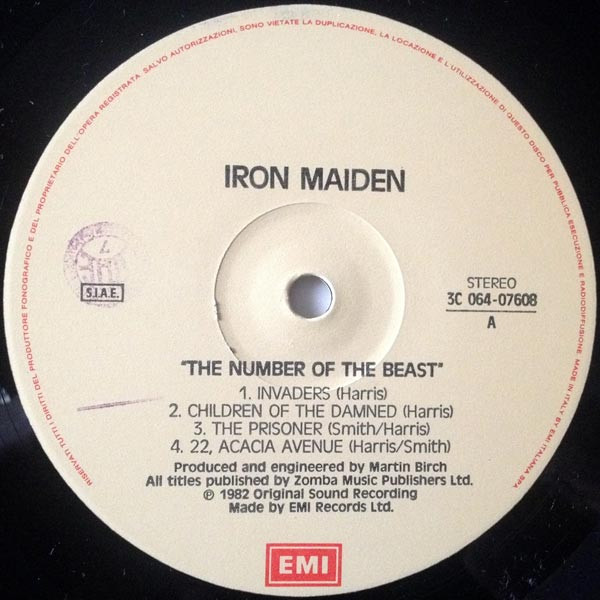 Iron Maiden - The Number Of The Beast (LP, Album)