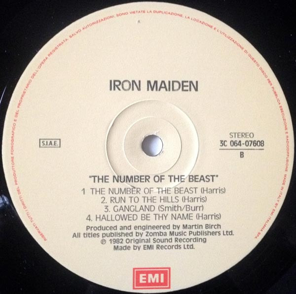 Iron Maiden - The Number Of The Beast (LP, Album)