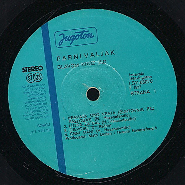 Parni Valjak - Glavom Kroz Zid (LP, Album, Gat)