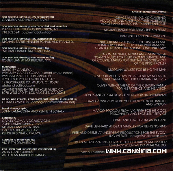 Candiria - 300 Percent Density (CD, Album)