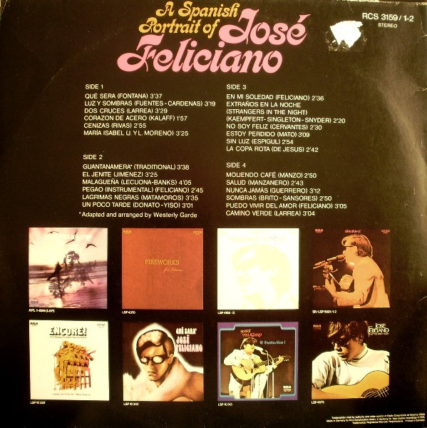JosÃ© Feliciano - A Spanish Portrait Of (2xLP, Comp, RE, Gat)