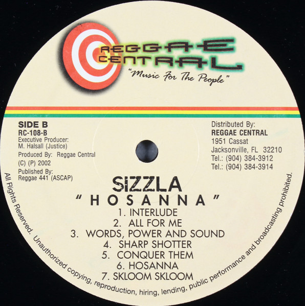 Sizzla - Hosanna (LP, Album)