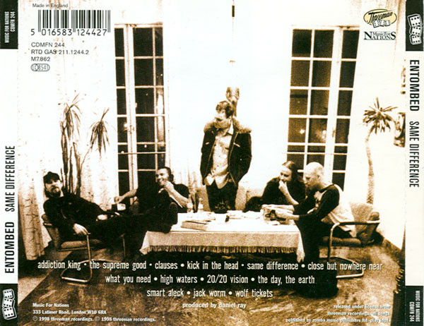Entombed - Same Difference (CD, Album)