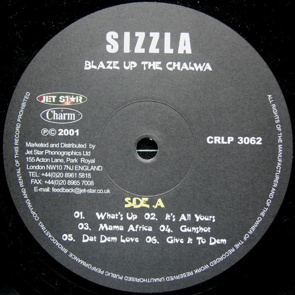 Sizzla - Blaze Up The Chalwa (LP, Album)